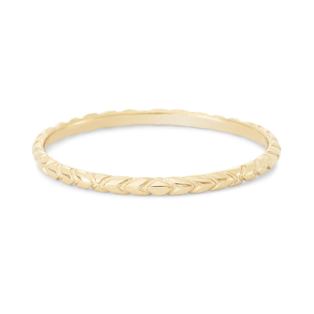 bluboho-Revival Stacking Ring - 14k Yellow Gold-5