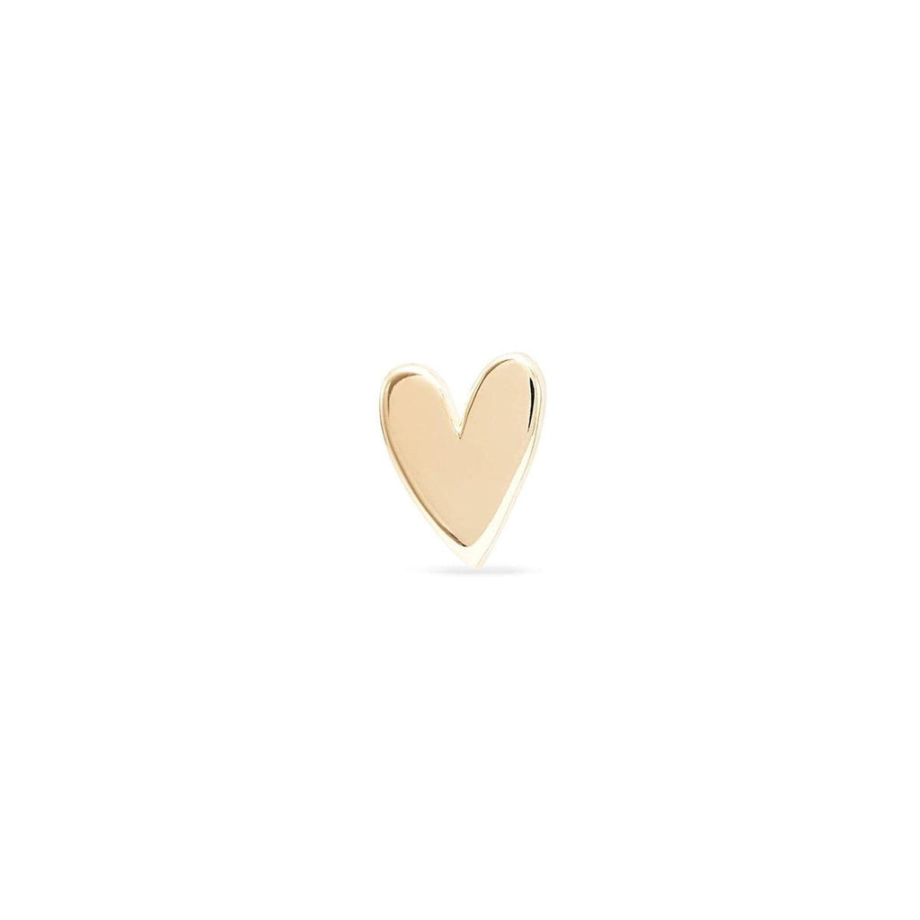 bluboho-Everyday Little Lovely Heart Earring - 14k Yellow Gold-single Earring