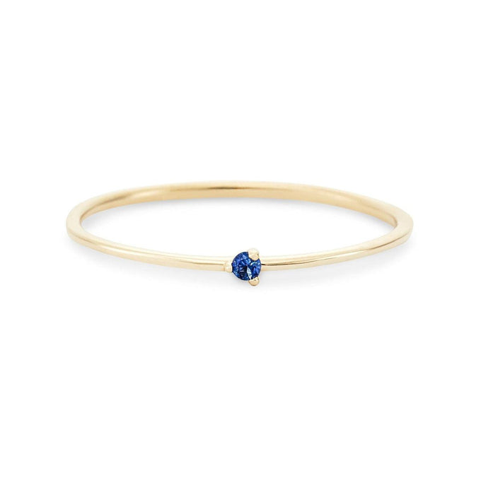 bluboho-Serendipity Blue Sapphire Ring - 14k Yellow Gold, Precious Gems-