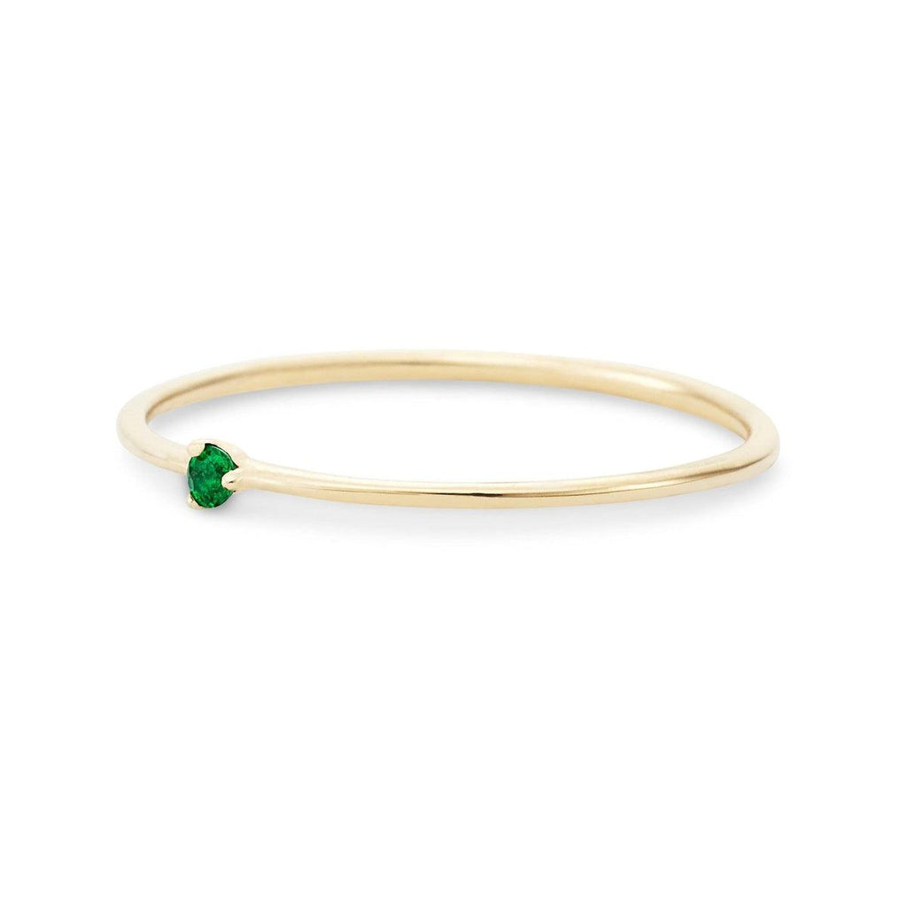 bluboho-Serendipity Emerald Ring - 14k Yellow Gold, Precious Gems-