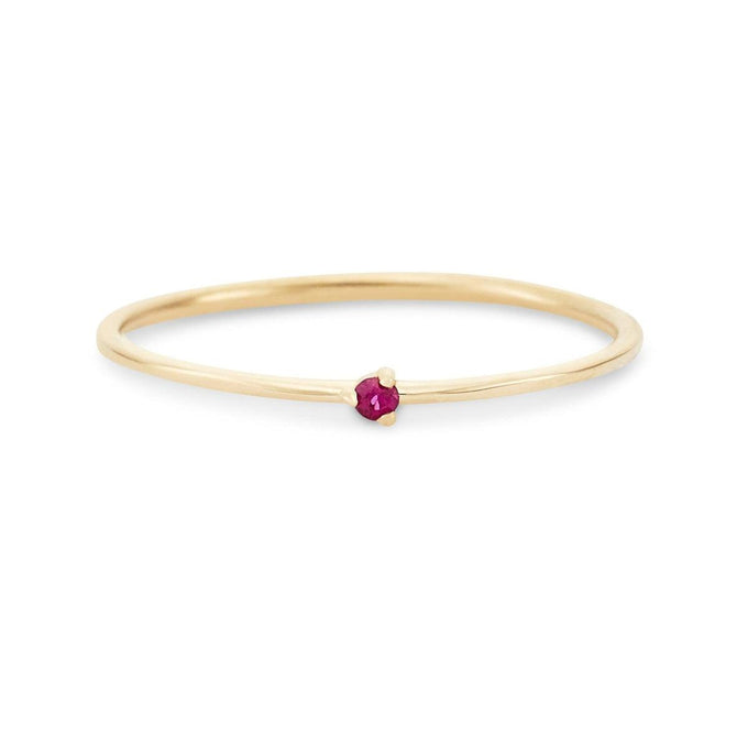 bluboho-Serendipity Ruby Ring - 14k Yellow Gold, Precious Gems-
