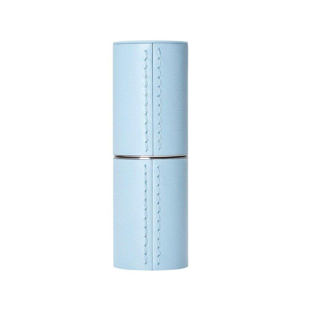 La bouche rouge, Paris-Refillable Fine Leather Lipstick Case - Blue-