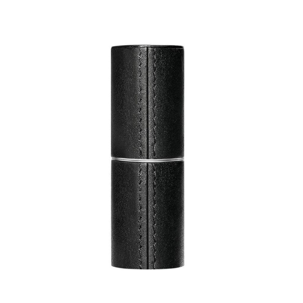 La bouche rouge, Paris-Refillable Fine Leather Lipstick Case - Black-