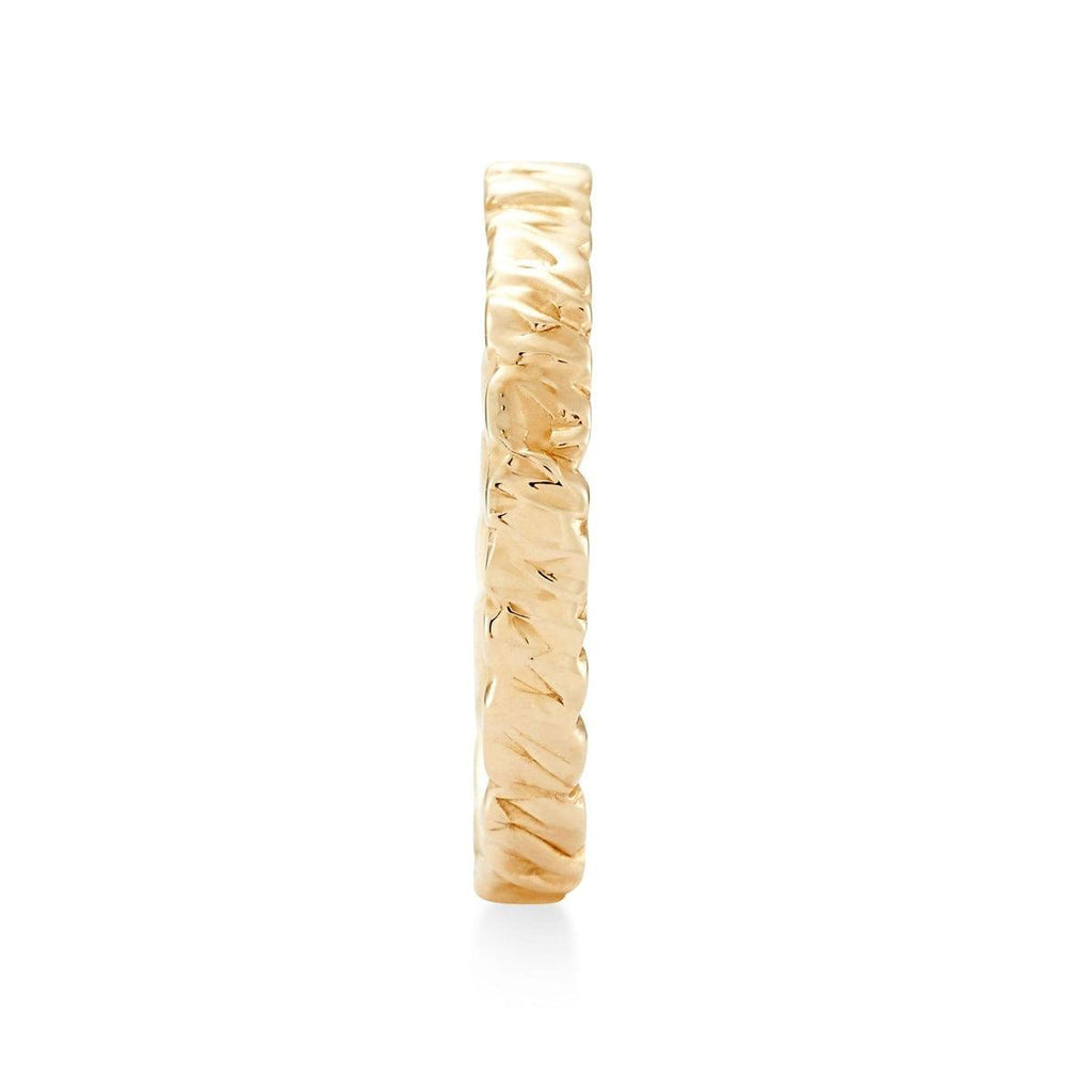 bluboho-Tree Bark Stability Ring - 14k Yellow Gold-