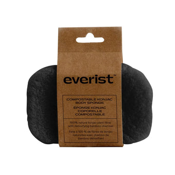 Everist-Compostable Konjac Body Sponge - Charcoal-