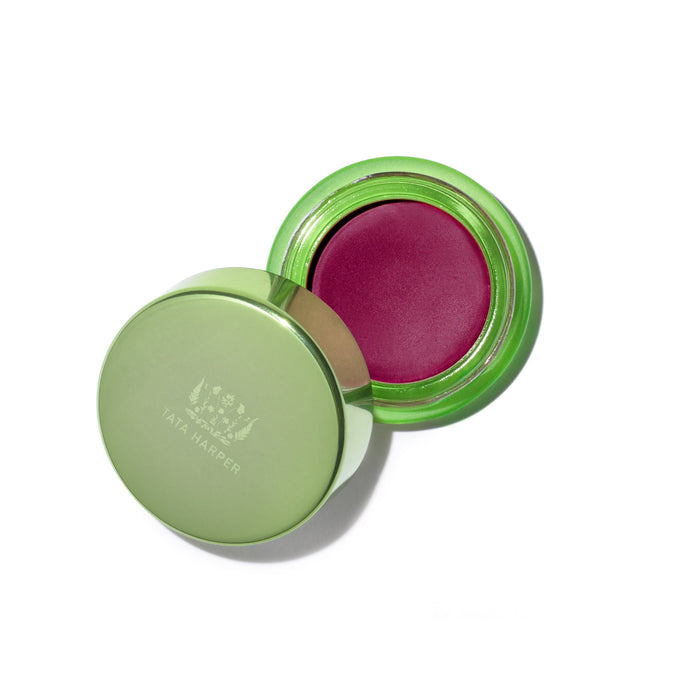 Cream Blush - Makeup - Tata Harper - Flirty-Cream-Blush-PDP-2022 - The Detox Market | Flirty - deep berry with a satin finish
