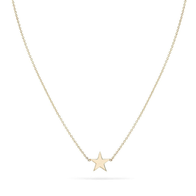 bluboho-Everyday Little Stella Star Necklace - 14k Yellow Gold-yellow gold