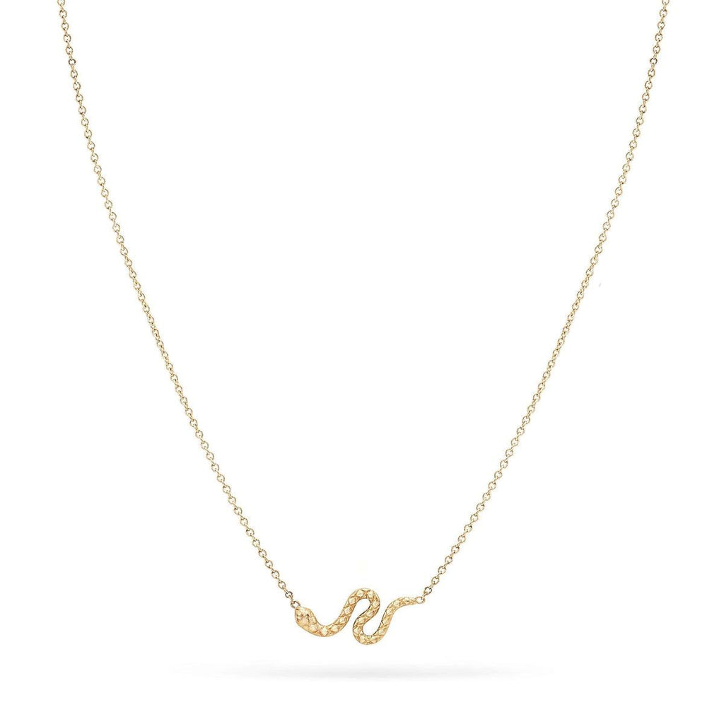 bluboho-Revival Snake Necklace - 14k Yellow Gold-yellow gold