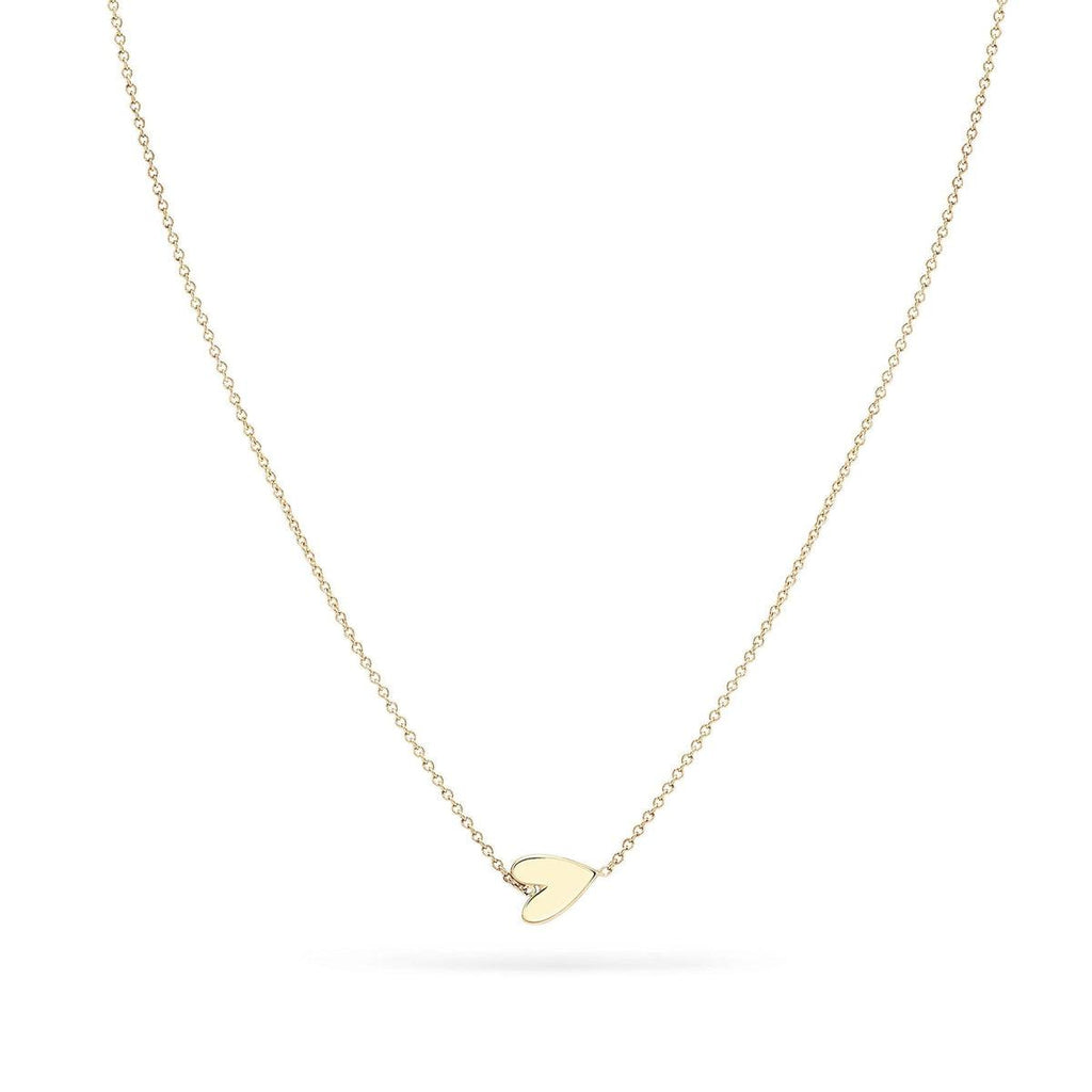 bluboho-Everyday Little Lovely Heart Necklace - 14k Yellow Gold-yellow gold