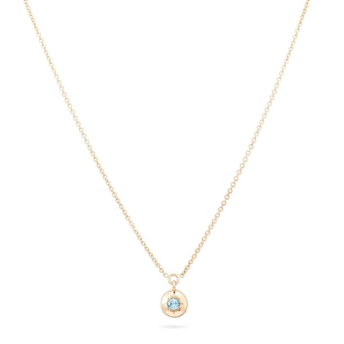 bluboho-Tie Dye Insight Pendant Necklace - 14k Yellow Gold, Blue Sapphire-
