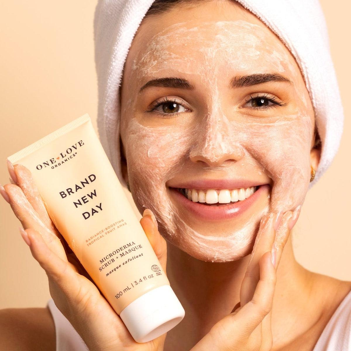 One Love Organics-Brand New Day Microderma Scrub + Masque, 3.4oz-