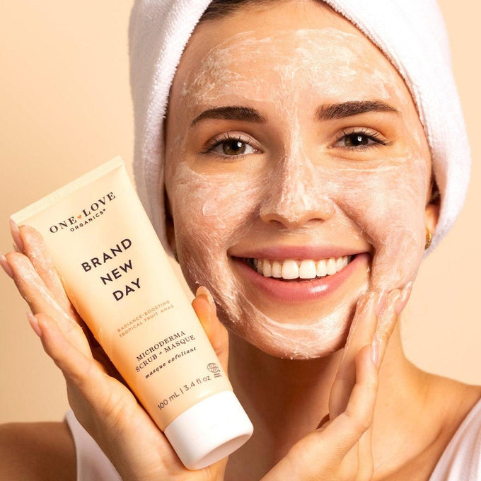 One Love Organics-Brand New Day Microderma Scrub + Masque, 3.4oz-