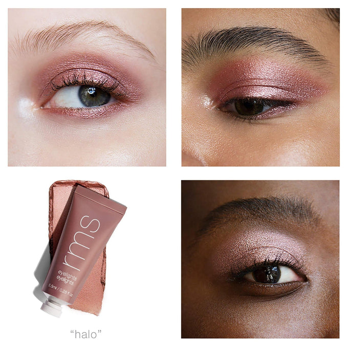 Eyelights Cream Eyeshadow - Makeup - RMS Beauty - RMS_EL6_EYELIGHTS_HALO_816248025053_EYE_SWATCH - The Detox Market | Halo - Rich ruby brown