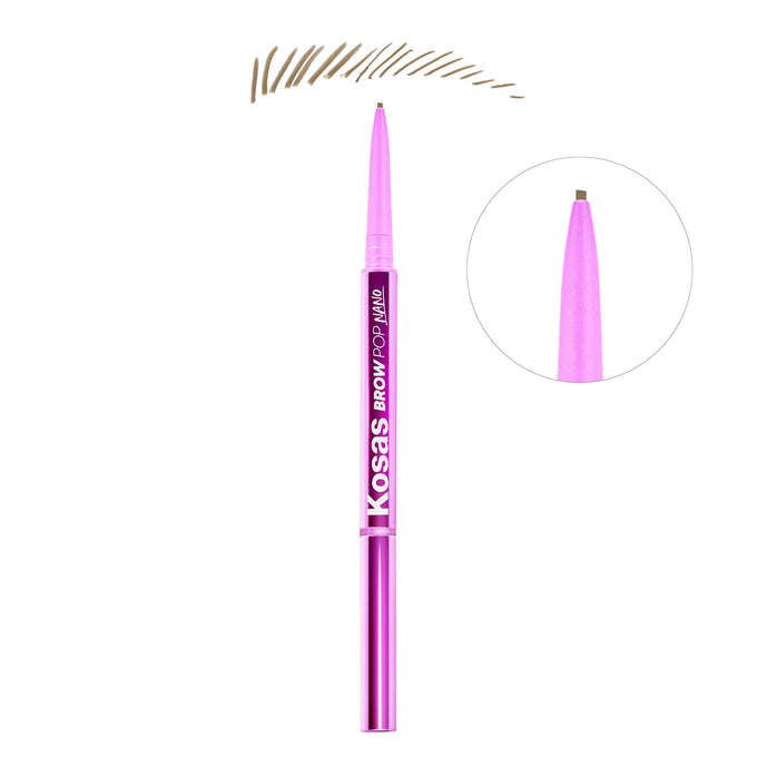 Kosas-Brow Pop Nano Ultra-Fine Detailing Pencil-Makeup-TaupeVessel2-The Detox Market | Taupe