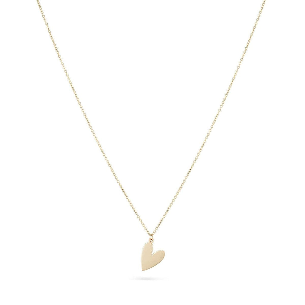 bluboho-Lovely Sway Heart Necklace - 14k Yellow Gold-