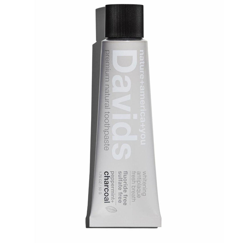 Davids-Peppermint+Charcoal Premium Natural Toothpaste-Travel Size